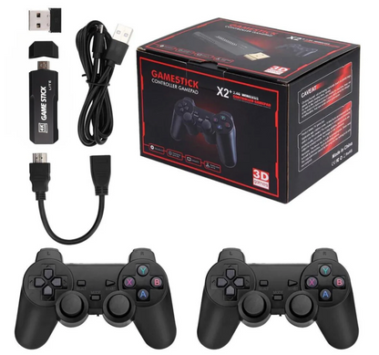 RetroStick (4K + 64 GB) - 10,000 RETRO GAMES + 2 WIRELESS GAMEPADS